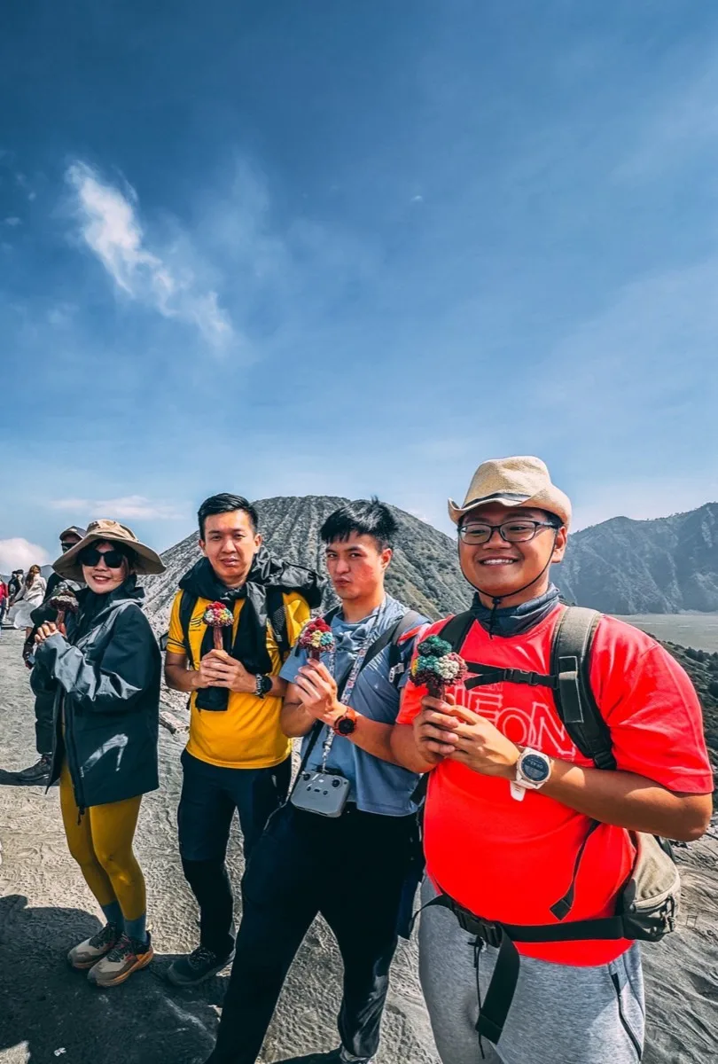 Mountain landscape aerial drone shot by Kay Du, hiking creator Malaysia