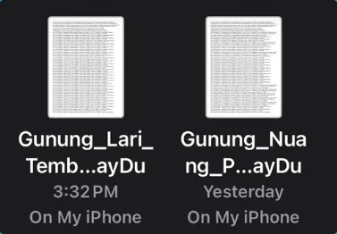 Picking the downloaded GPX files on iPhone