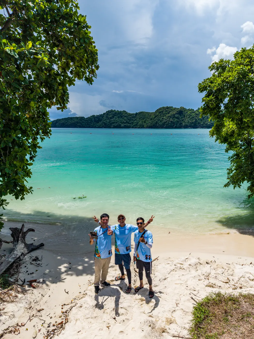 Aerial panorama of Langkawi's islands and sea
