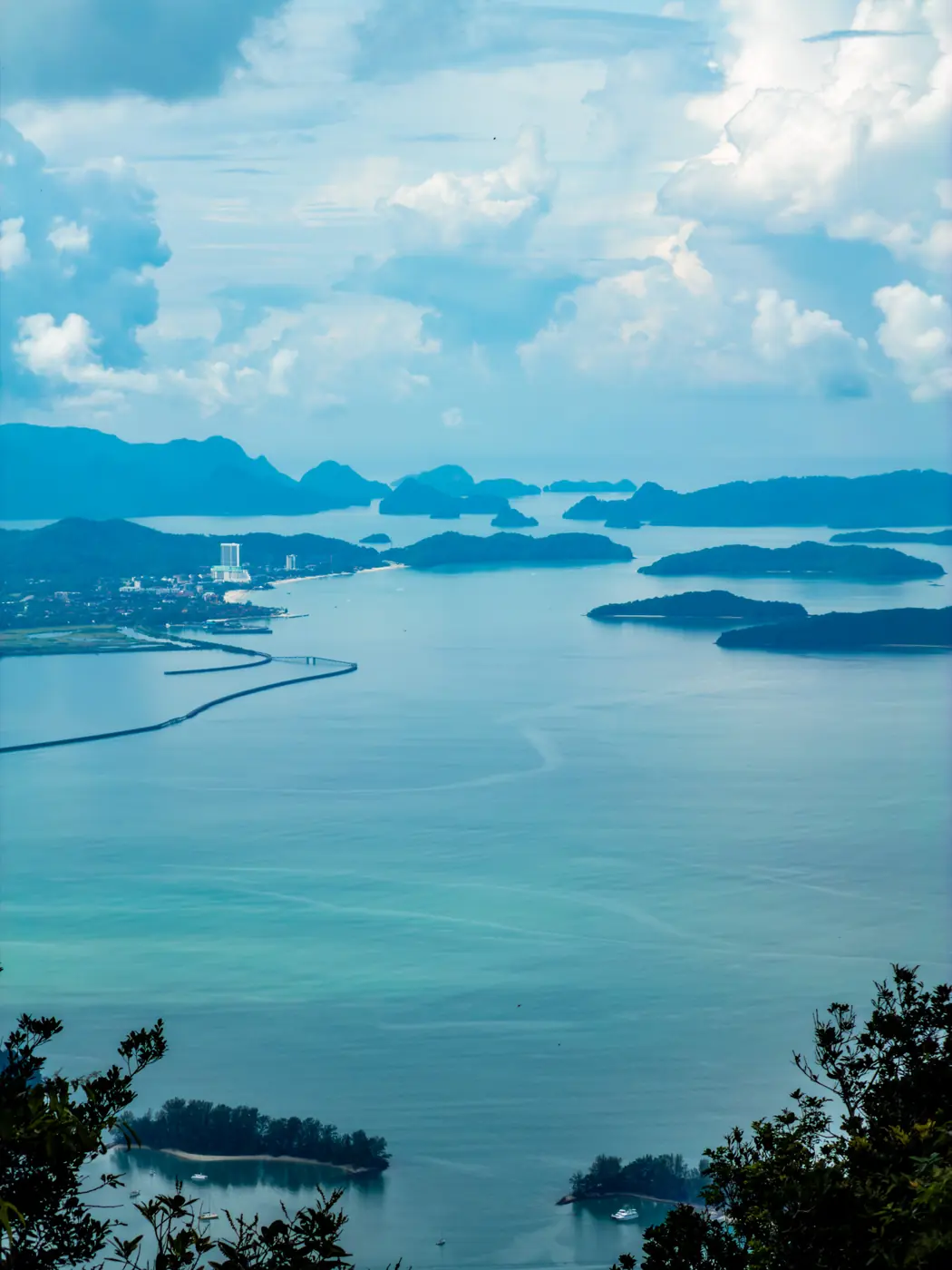 Islands and sea seen from the top of Gunung Machinchang