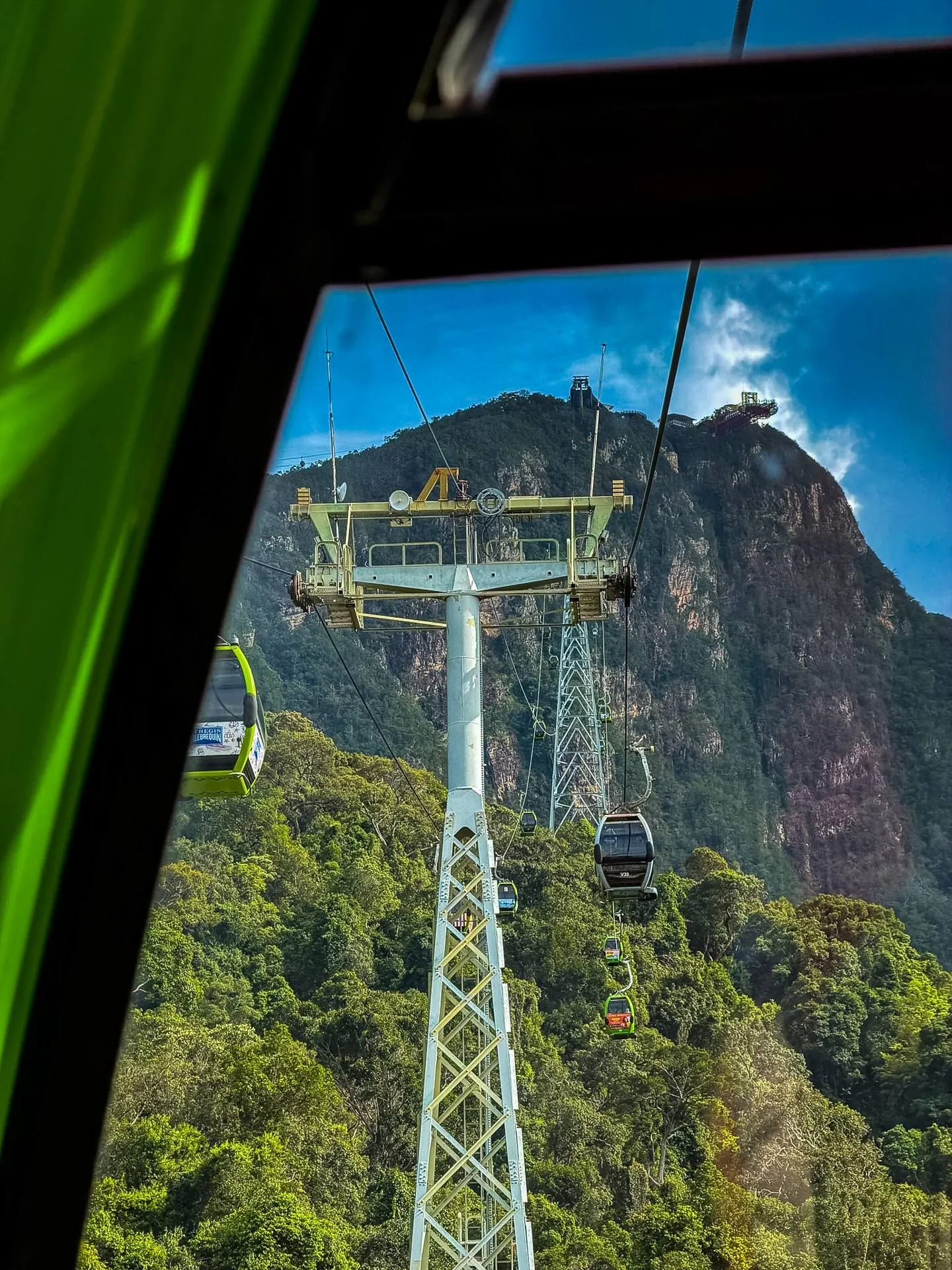 Langkawi SkyCab cable car climbing up Gunung Machinchang