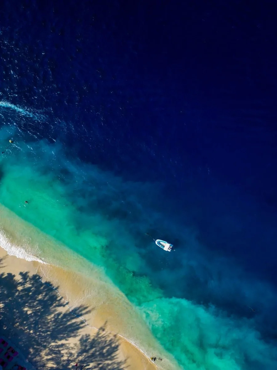 Gili Island aerial drone shot