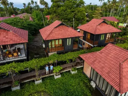 Aerial of the chalets at Langkawi Country Lodge