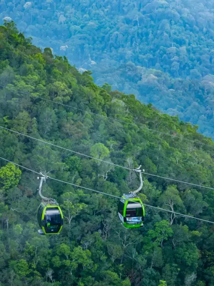 Langkawi SkyCab gondolas above the rainforest